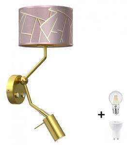 Milagro Ziggy mályva fali lámpa (MLP7584) + ajándék LED izzók