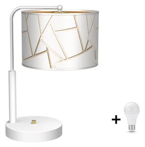Milagro Ziggy fehér asztali lámpa (MLP7570) 1 x E27 + ajándék LED izzó