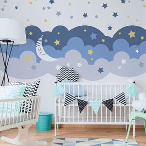 Scandinavian Clouds With Stars And Moon falmatrica - Ambiance