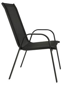 KONDELA Rakásolható szék, sötétszürke/fekete, ALDERA