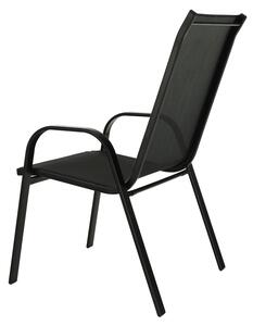KONDELA Rakásolható szék, sötétszürke/fekete, ALDERA