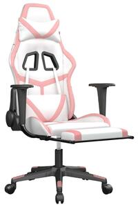 VidaXL Gamer szék - fehér-rózsaszín