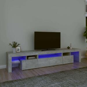 VidaXL TV-szekrény - Modern LED - Betonszürke - 215cm