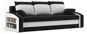 HEWLET MODEL 2 nagyméretű kanapé polccal Fekete-fehér