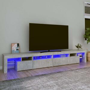 Modern LED TV Szekrény - Beton Szürke - 260cm