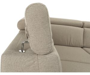 KONDELA Luxus kivitelű ülőgarnitúra, bézs/téglavörös, jobbos, MARIETA U