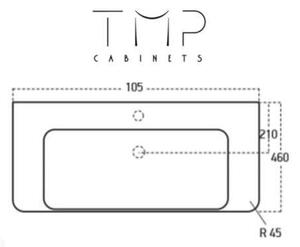 TMP SHARP 105 Fürdőszobabútor Szett - 105 cm, Antracit