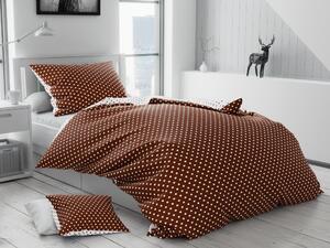 PUNTOS barna pamut ágyneműhuzat + 40 x 50 cm párnahuzat ingyen