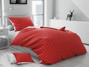 PUNTOS piros pamut ágyneműhuzat + 40 x 50 cm párnahuzat ingyen
