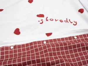 LOVED piros pamut ágyneműhuzat + 40 x 50 cm párnahuzat ingyen