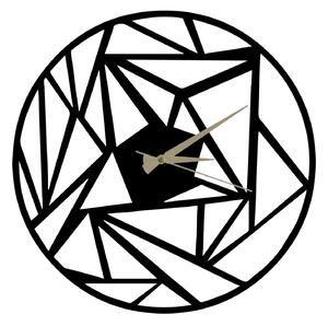 Geometrikus Fém Falióra - Modern Design - 50x50 cm