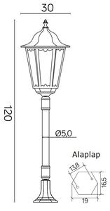 SU-MA RETRO MAXI kültéri állólámpa 120cm IP43