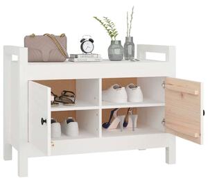 VidaXL Előszoba Pad - Fehér Fenyőfa - 80x40x60 cm