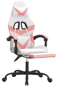 VidaXL Gamer szék - Fehér/Rózsaszín - Műbőr
