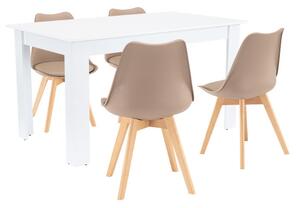 Zara 4+1 étkező garnitúra bézs-fehér