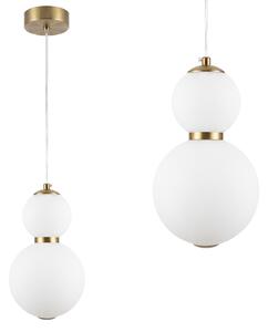 Toolight Rea, LED függeszték mennyezeti lámpa LHJ112-2CP szálcsiszolt arany, OSW-03250