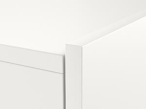 TV asztal/szekrény Savanna 160 (matt fehér + fényes szürke) (világítással). 1000635