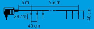 HOME KJL 15 LED-es jégcsap izzósor, 5,6m, IP44, 230V ( KJL 15 )