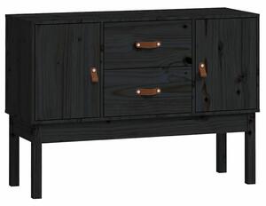 VidaXL Fekete Tálalószekrény - Tömör Fenyőfa - 110x40x78 cm