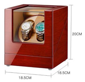 Óraforgató, óratartó doboz 2 karórához fekete színben (watch-winder-2-black)