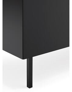 Fekete-natúr színű TV-állvány tölgyfa dekorral 180x45 cm Arista – Teulat