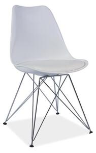 METAL NEW fehér szék + króm