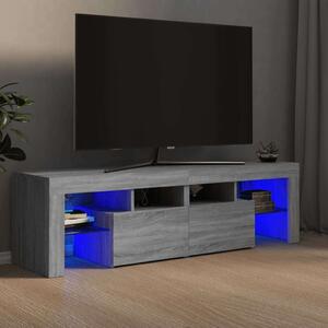 VidaXL TV-szekrény - Sonoma Szürke - 140cm - LED világítással