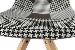 Dizájnos szék, szövet patchwork, PEPITO NEW TYP 10
