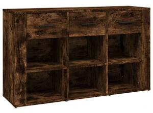 VidaXL füstös tölgyszínű szerelt fa tálalószekrény 100x30x59,5 cm