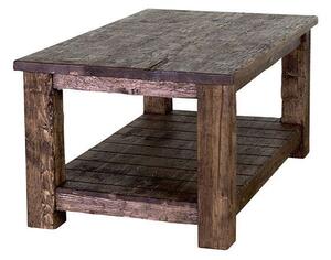 Rusztikus Tulipán Dohányzóasztal - Antik Lucfenyő - 100x46x60 cm