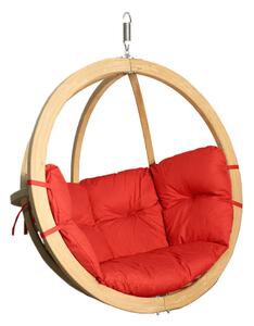 SwingPod Függőfotel - Piros Párna - 120x120cm