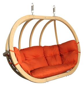SwingPod XL - Kétszemélyes Függőfotel - Fa - Piros Párna