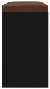 VidaXL fekete szerelt fa cipőtároló pad 103x30x48 cm