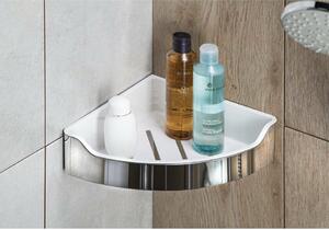 AQUALINE SB109 Samba sarokpolc zuhanyzóba, 21,8 x 6,3 x 21,8 cm, polírozott acél