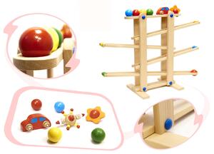 IKonka fából készült montessori Labdapálya XXL