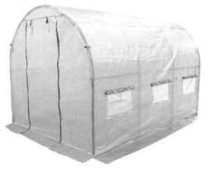 Kerti fóliasátor 4x2,5x2 m - Fehér