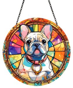 Francia bulldog mintás napfogó (suncatcher)