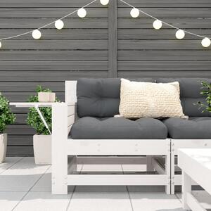 VidaXL fehér tömör fenyőfa kerti karfás kanapé párnával