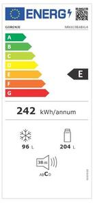 Gorenje NRK619EABXL4 Alulfagyasztós hűtőszekrény, 300 l, 185 cm, No-Frost, E energiaosztály, Fekete (NRK619EABXL4)