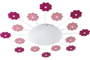 Eglo Viki 1 rózsaszín virág fali/mennyezeti gyereklámpa, 1xE27 foglalattal