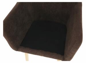 KONDELA Étkező fotel, sötétbarna anyag/bükk, DABIR