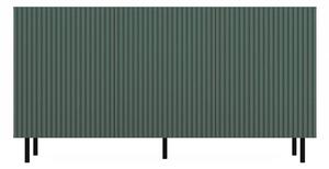 Aldabra MIX Kama 3 komód (egyenes mintázat), 150x78x40 cm, tölgy-zöld