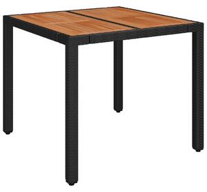 VidaXL Kertasztal - Polyrattan - Akácfa - 90x90 cm