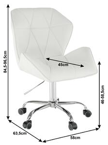 Irodai fotel Twist (fehér) . 1000258