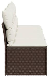 VidaXL 4 személyes barna polyrattan kerti kanapé párnával