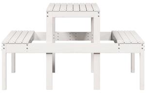 VidaXL fehér tömör fenyőfa piknik asztal 110 x 134 x 75 cm