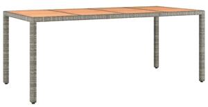 VidaXL Kerti Asztal - 190x90cm - Szürke Polyrattan