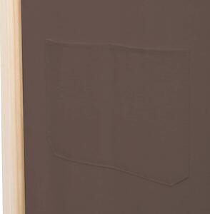 VidaXL barna 6-paneles szövetparaván 240 x 170 x 4 cm