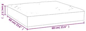 VidaXL tópszínű oxford szövet raklappárna 60 x 60 x 6 cm