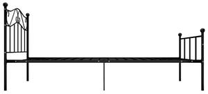 VidaXL fekete fém ágykeret 90 x 200 cm